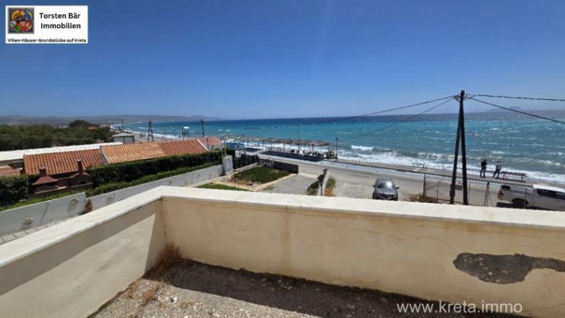 Kookinos Pirgos Kreta Kokkinos Pirgos unfertiges Geschäftsgebäude mit Wohnungen direkt am Meer Gewerbe kaufen